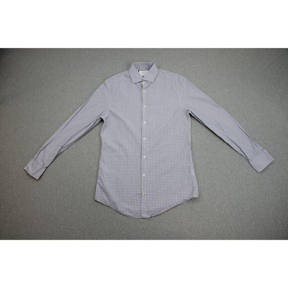 Charles Tyrwhitt Shirt Mens 15 - 33 Check 100% Cotton Extra Slim Fit Button Up - Picture 2 of 7